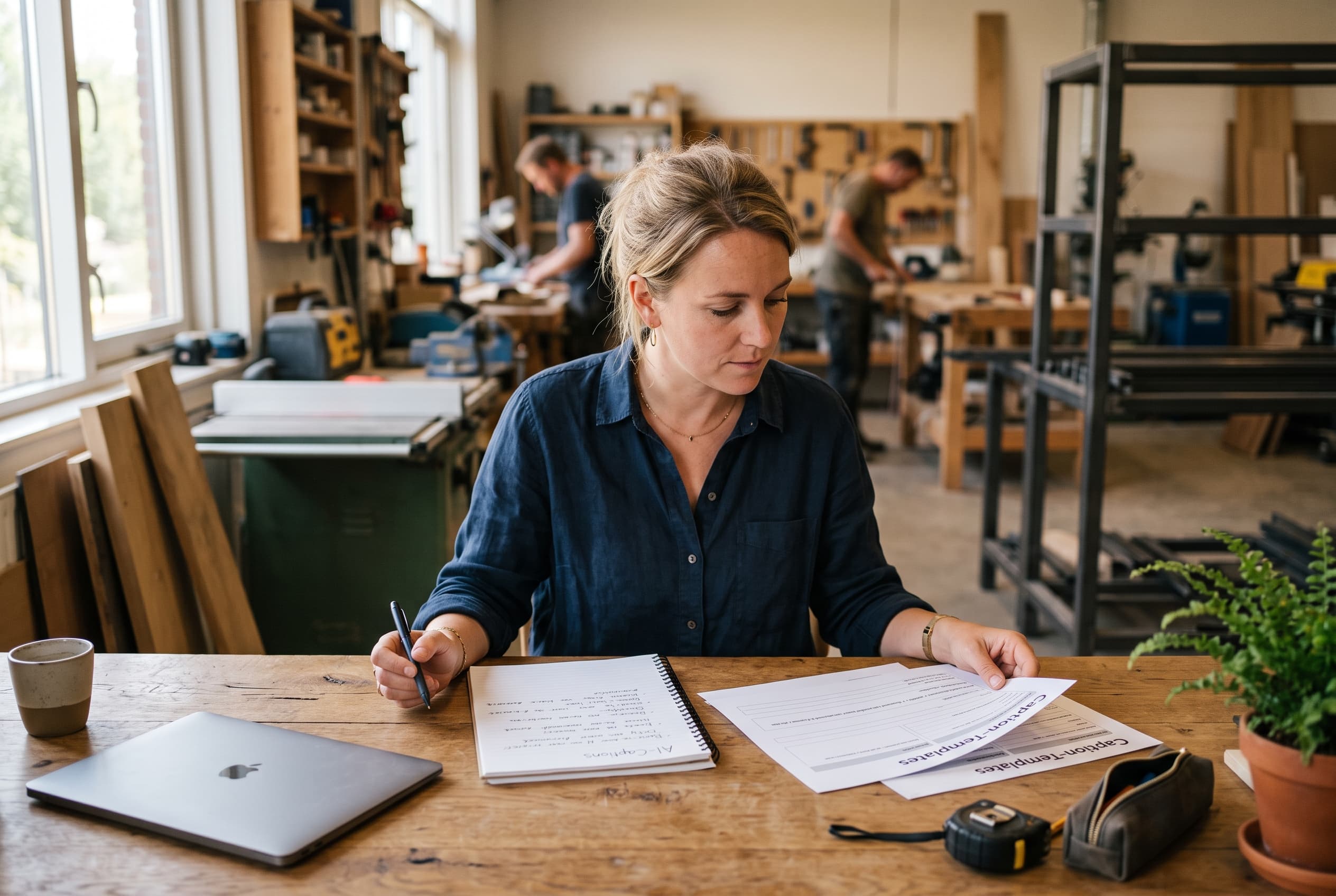Marketeer vergelijkt AI-captions en captiontemplates voor social media posts op meerdere platforms